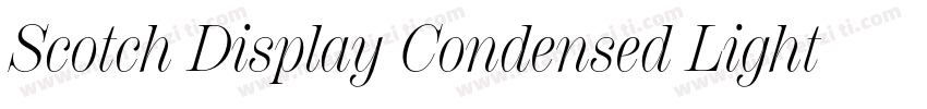 Scotch Display Condensed Light字体转换